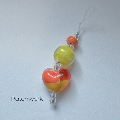 Mango Heart Bead Mini-Strand
