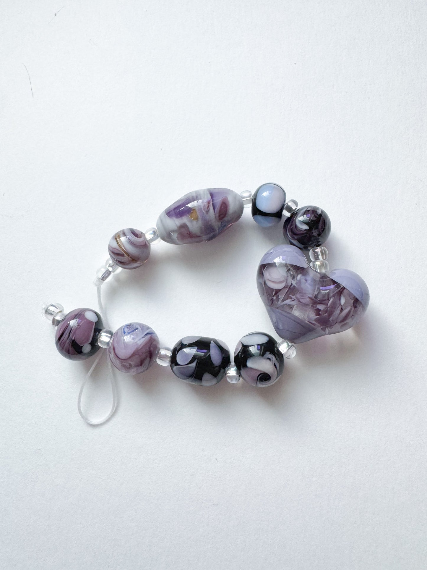 Blue and Purple Bead Strands