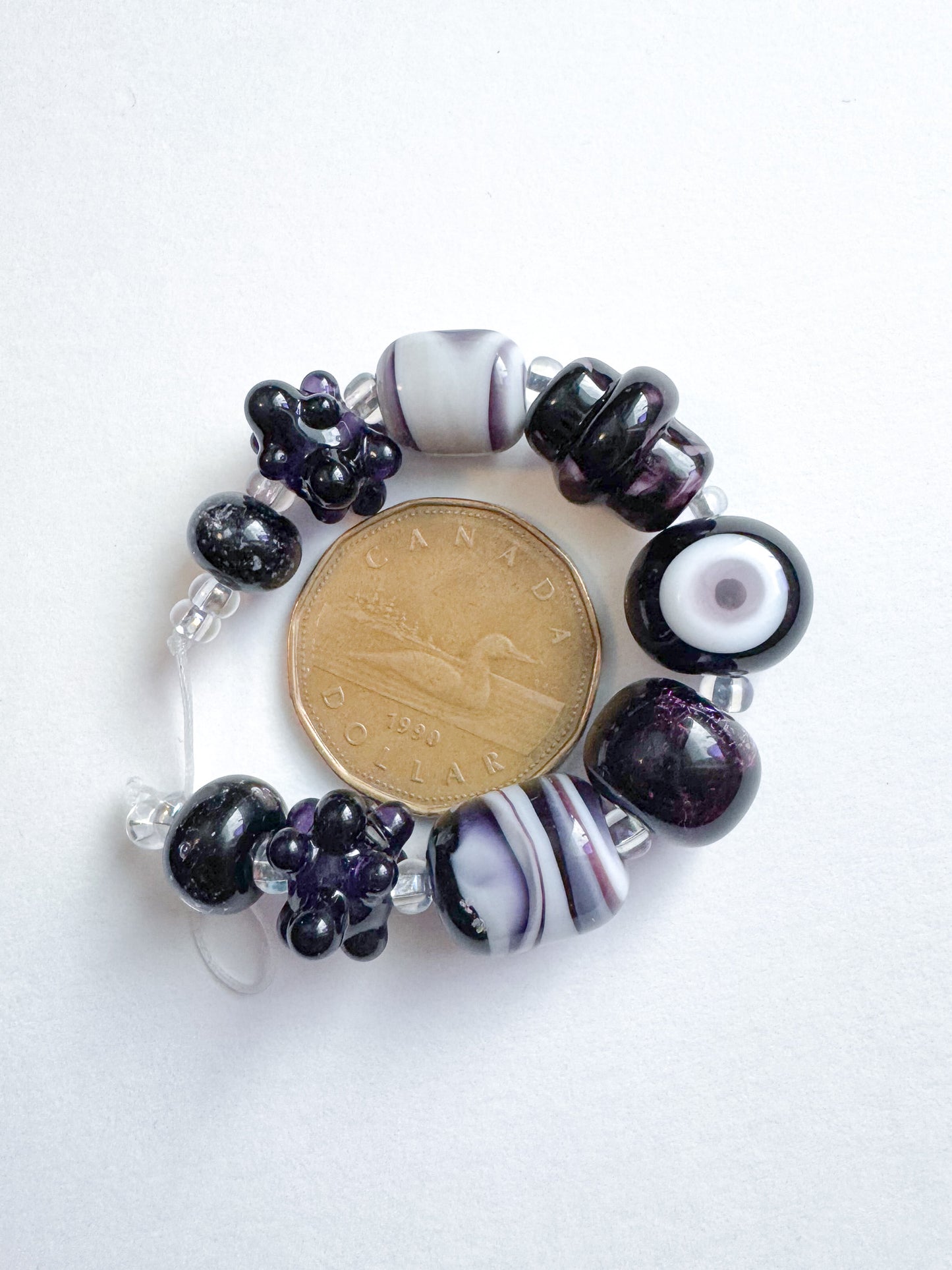 Blue and Purple Bead Strands